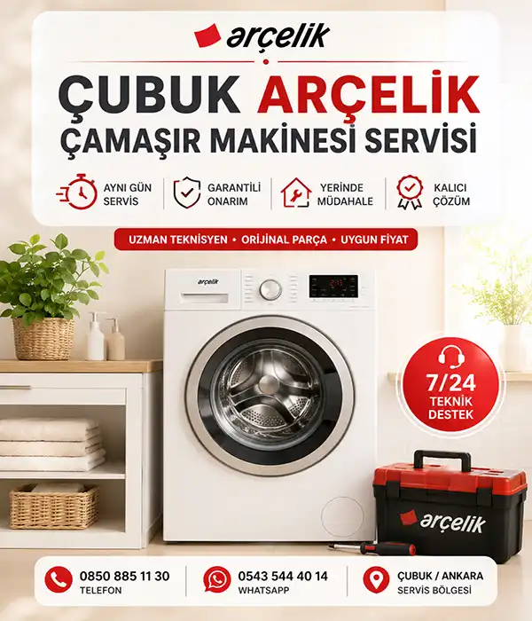 Çubuk Arçelik Çamaşır Makinesi Servisi