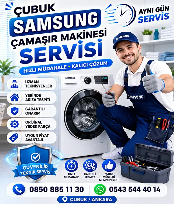 Çubuk Samsung Çamaşır Makinesi Servisi