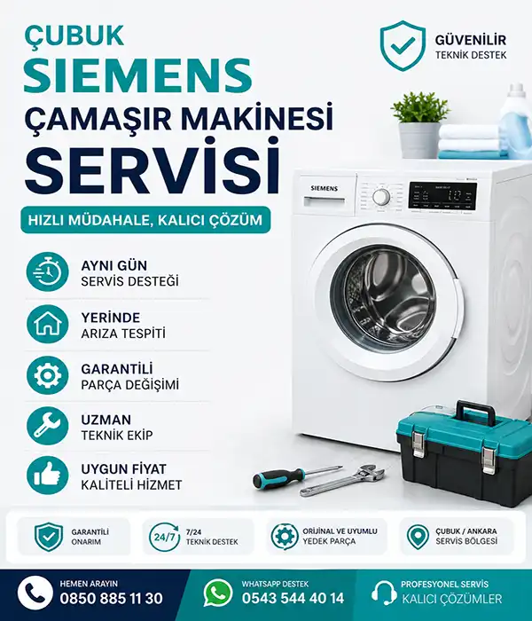 Çubuk Siemens Çamaşır Makinesi Servisi