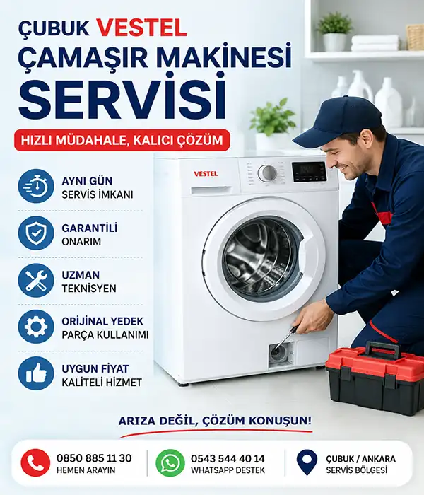 Çubuk Vestel Çamaşır Makinesi Servisi